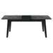 Coaster Crestmont Rectangular Dining Table with Faux Marble Top and 16" Self-Storing Extension Leaf Grey Default Title