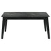 Coaster Crestmont Rectangular Dining Table with Faux Marble Top and 16" Self-Storing Extension Leaf Grey Default Title