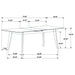 Coaster Crestmont Rectangular Dining Table with Faux Marble Top and 16" Self-Storing Extension Leaf Grey Default Title