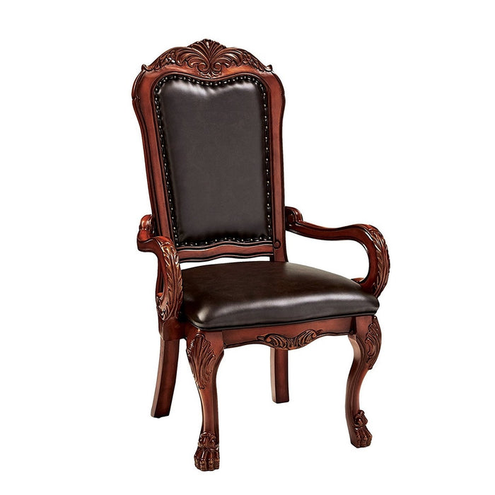 Dresden 46"H Upholstered Arm Chair with 2-Tone Brown (Set-2)