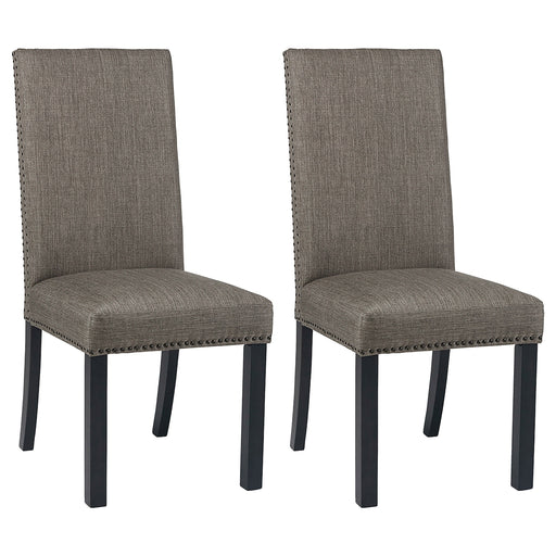 Coaster Hubbard Upholstered Side Chairs Charcoal (Set of 2) Default Title