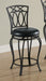 Coaster Adamsville Upholstered Swivel Bar Stool Black Counter Height