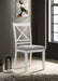 Coaster Hollis Cross Back Wood Dining Side Chair White (Set of 2) Default Title