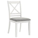 Coaster Hollis Cross Back Wood Dining Side Chair White (Set of 2) Default Title