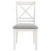 Coaster Hollis Cross Back Wood Dining Side Chair White (Set of 2) Default Title