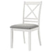 Coaster Hollis Cross Back Wood Dining Side Chair White (Set of 2) Default Title