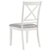 Coaster Hollis Cross Back Wood Dining Side Chair White (Set of 2) Default Title