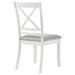 Coaster Hollis Cross Back Wood Dining Side Chair White (Set of 2) Default Title