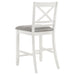 Coaster Hollis X-Back Counter Height Dining Chairs White and Grey (Set of 2) Default Title