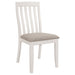 Coaster Nogales Vertical Slat Back Dining Side Chair Off White (Set of 2) Default Title