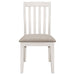 Coaster Nogales Vertical Slat Back Dining Side Chair Off White (Set of 2) Default Title