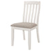 Coaster Nogales Vertical Slat Back Dining Side Chair Off White (Set of 2) Default Title