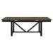 Coaster Malia Rectangular Dining Table with Refractory Extension Leaf Black Default Title