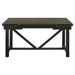 Coaster Malia Rectangular Dining Table with Refractory Extension Leaf Black Default Title