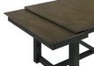 Coaster Malia Rectangular Dining Table with Refractory Extension Leaf Black Default Title