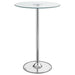 Coaster Thea LED Bar Table Chrome and Clear Default Title