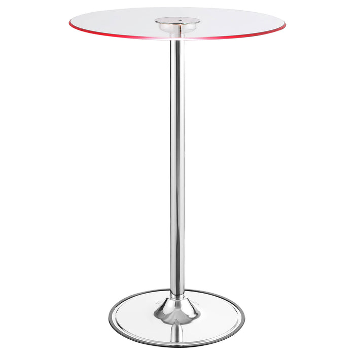 Coaster Thea LED Bar Table Chrome and Clear Default Title