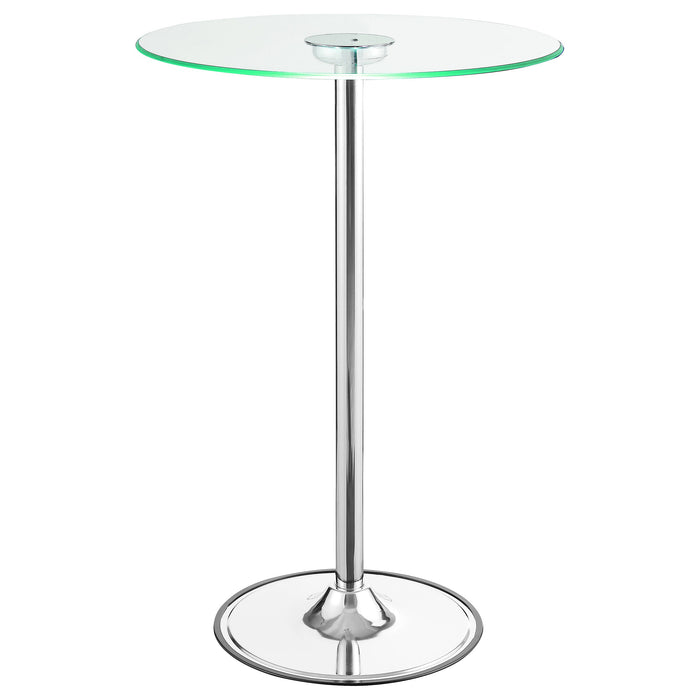 Coaster Thea LED Bar Table Chrome and Clear Default Title