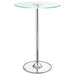 Coaster Thea LED Bar Table Chrome and Clear Default Title