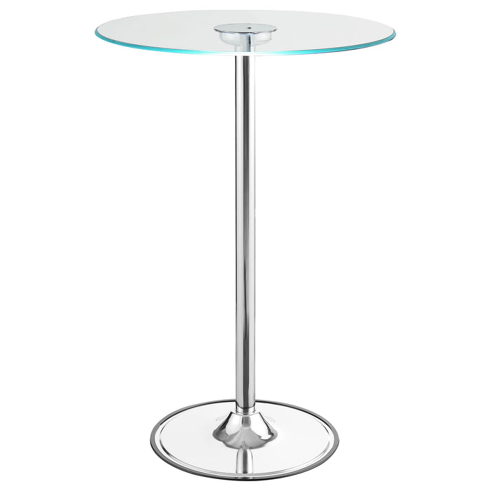 Coaster Thea LED Bar Table Chrome and Clear Default Title