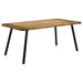 Coaster Maverick Rectangular Tapered Legs Dining Table Natural Mango and Black Default Title