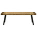 Coaster Maverick Rectangular Dining Bench Natural Mango and Black Default Title