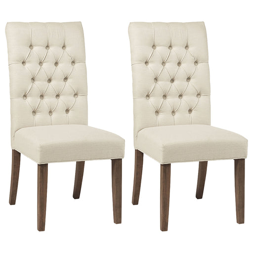 Coaster Douglas Tufted Back Dining Chairs Vineyard Oak (Set of 2) Default Title