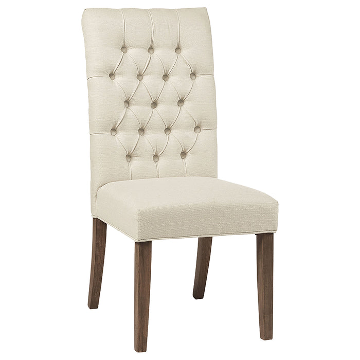 Coaster Douglas Tufted Back Dining Chairs Vineyard Oak (Set of 2) Default Title