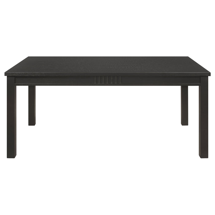 Coaster Marbrisa Rectangular Dining Table Set Matte Black Set of 7