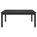 Coaster Marbrisa Rectangular Dining Table Matte Black Default Title