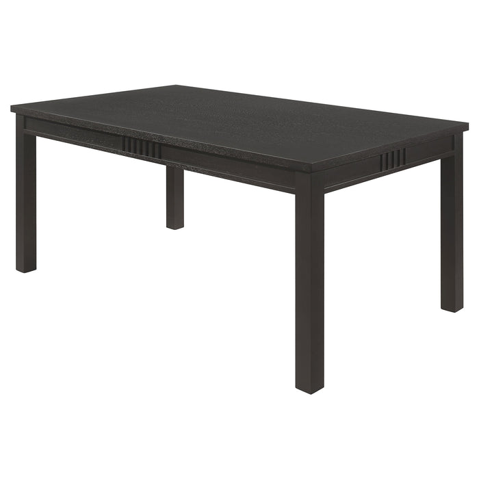 Coaster Marbrisa Rectangular Dining Table Matte Black Default Title