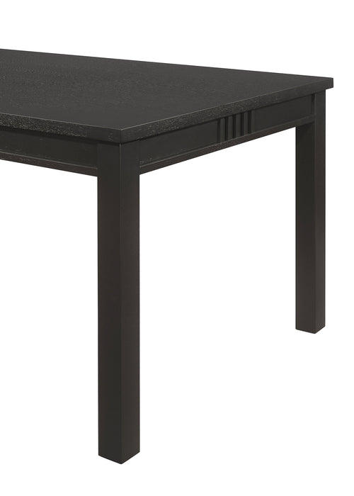 Coaster Marbrisa Rectangular Dining Table Matte Black Default Title