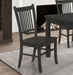 Coaster Marbrisa Slat Back Dining Side Chair Matte Black (Set of 2) Default Title