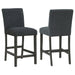 Coaster Alba Boucle Upholstered Counter Height Dining Chair White and Charcoal Grey (Set of 2) Grey