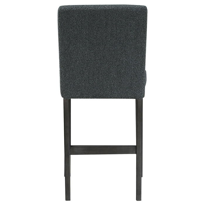 Coaster Alba Boucle Upholstered Counter Height Dining Chair White and Charcoal Grey (Set of 2) Grey