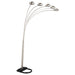 Coaster Kayd 5-light Floor Lamp with Curvy Dome Shades Chrome and Black Default Title