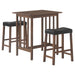 Coaster Oleander 3-piece Counter Height Dining Table Set Nut Brown Default Title