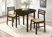 Coaster Bucknell 3-piece Dining Set with Drop Leaf Natural and Tan Capuccino