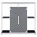 Coaster Zinnia 2-tier Bar Unit Glossy Black and White Default Title