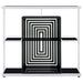 Coaster Zinnia 2-tier Bar Unit Glossy Black and White Default Title