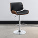 Coaster Folsom Upholstered Adjustable Bar Stool Black and Chrome White