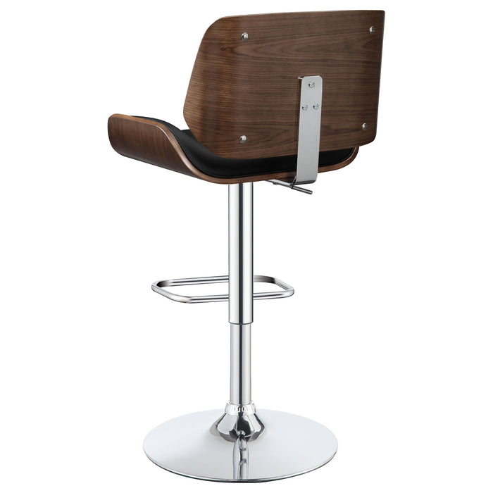 Coaster Folsom Upholstered Adjustable Bar Stool Black and Chrome White