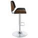 Coaster Folsom Upholstered Adjustable Bar Stool Black and Chrome White