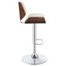 Coaster Folsom Upholstered Adjustable Bar Stool Black and Chrome White