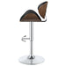 Coaster Harris Adjustable Bar Stool Black and Chrome White