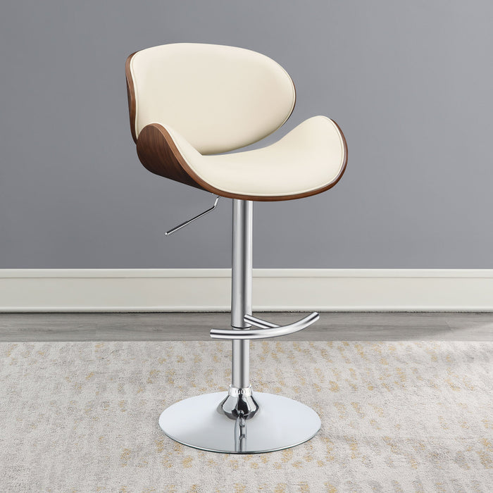 Coaster Harris Adjustable Bar Stool Black and Chrome White