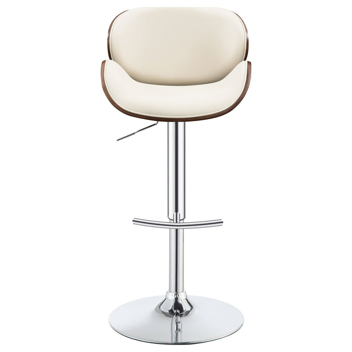 Coaster Harris Adjustable Bar Stool Black and Chrome White