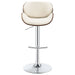 Coaster Harris Adjustable Bar Stool Black and Chrome White