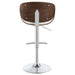 Coaster Harris Adjustable Bar Stool Black and Chrome White