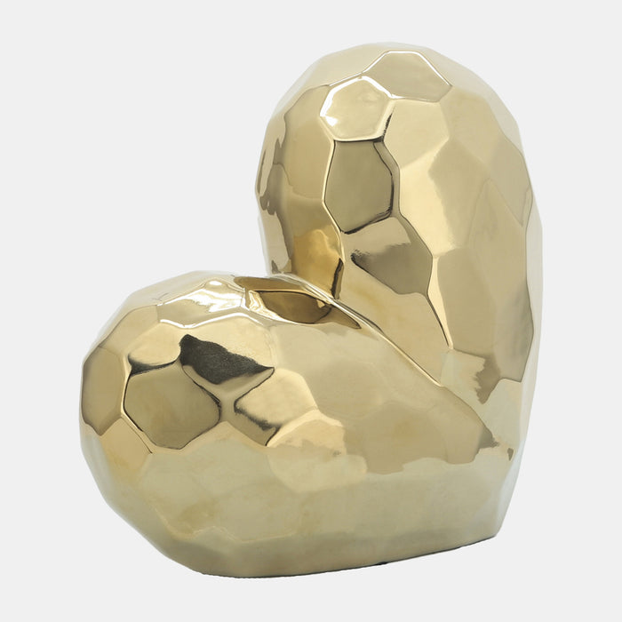 Gold Ceramic Heart